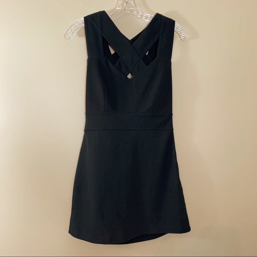 Walter by Walter Baker Black Ribbed Mini Dress